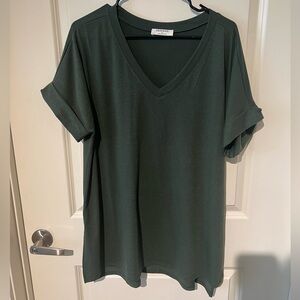Zenana Hunter Green Tunic Blouse